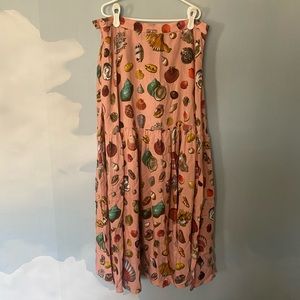 Samantha Pleet Shell Print Maxi Skirt